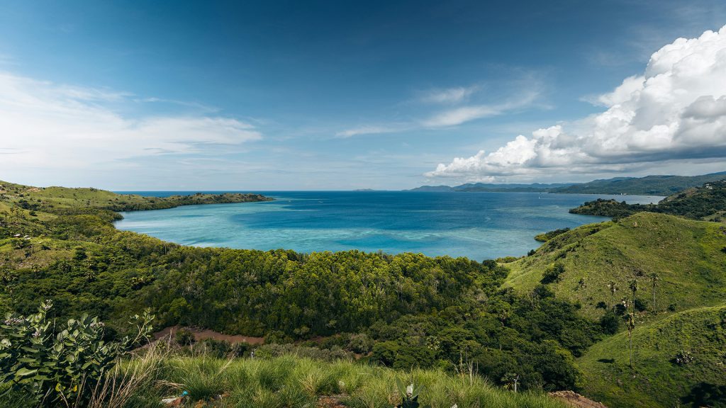 panoramic coastal view from amelia sea view hill labuan bajo