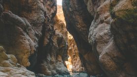 batu cermin cave labuan bajo with limestone walls and natural light entering the cave