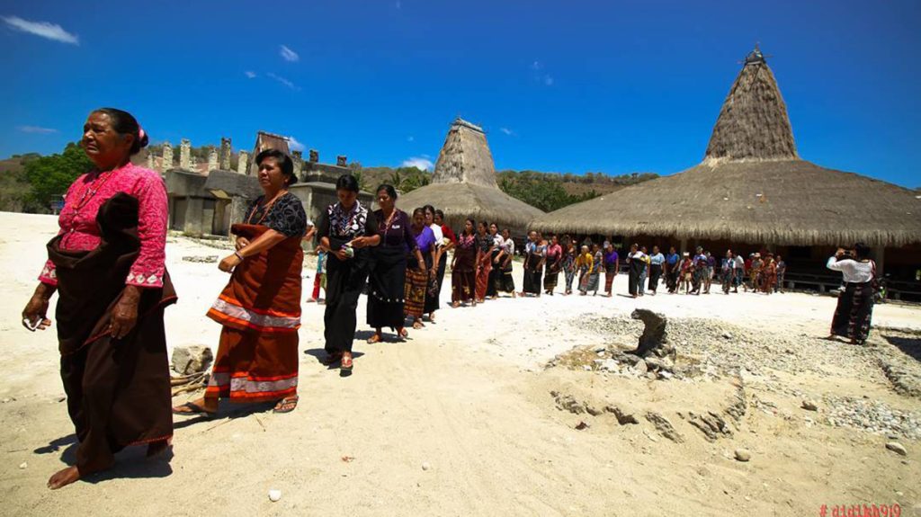 traditional ceremony with local people in kampung raja prailiu