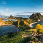 padar island viewpoint overlooking three bays in komodo national park labuan bajo indonesia