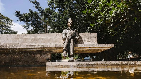 Statue of Soekarno at Bung Karno Contemplation Park in Ende Flores where Pancasila ideas were conceived