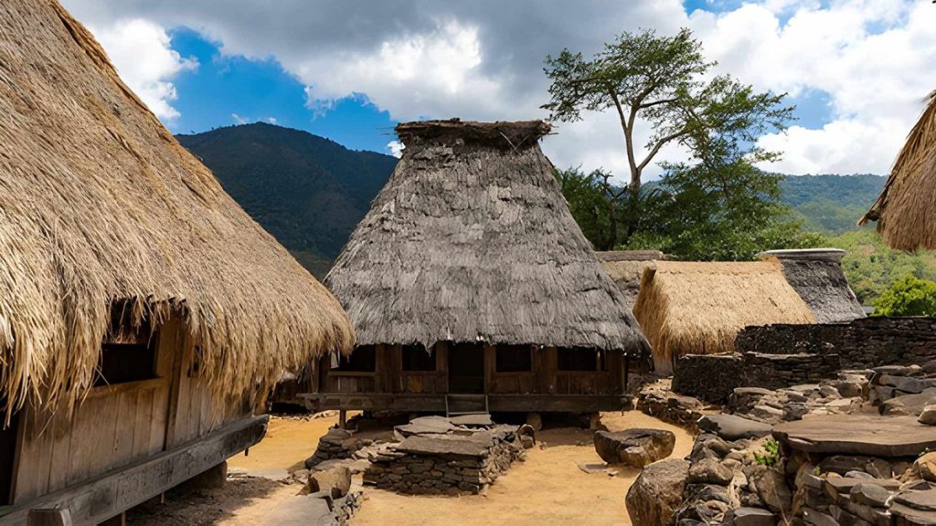 Wologai Traditional Village traditional houses representing Lio culture and ancestral rituals in Flores